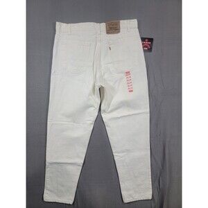 DEADSTOCK Orange TAB LEVI  WHITE/CREAM JEANS  36X30 READ DESCRIPTION